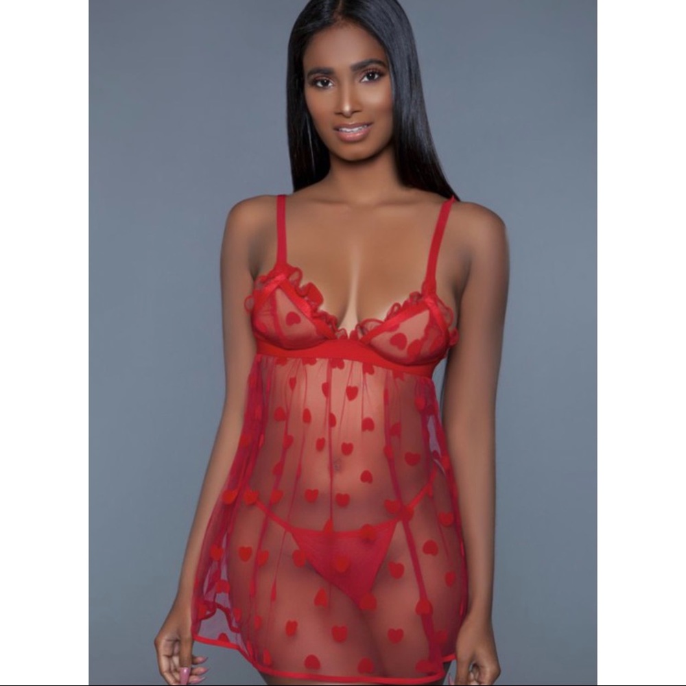 QUEEN SIZE. V-Day Babydoll slip